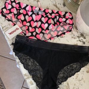 Victoria Secret heart panty & Danskin lace panty